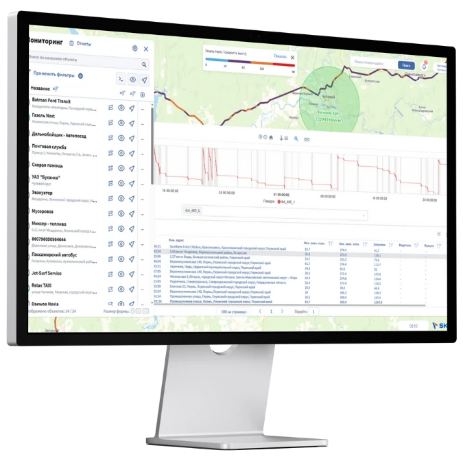 Интерфейс SKIF.PRO: карта, треки и отчёты